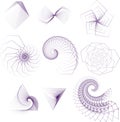 Set of simple geometric shapes